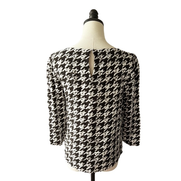 Hobbs Floretta Houndstooth Check Blouse | US 6 - Picture 5 of 10